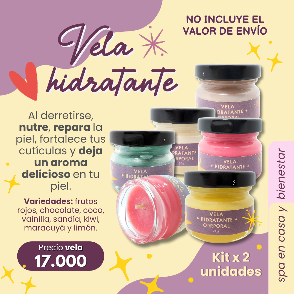 Vela Hidratante Nutritiva | Kit X2 Velas