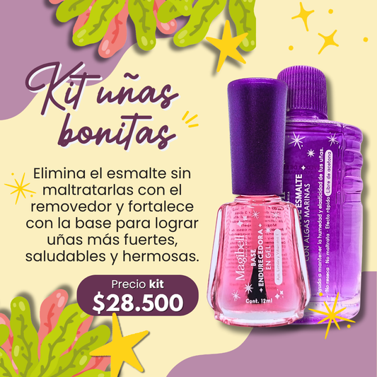 Kit Uñas Bonitas Base + Quitaesmalte